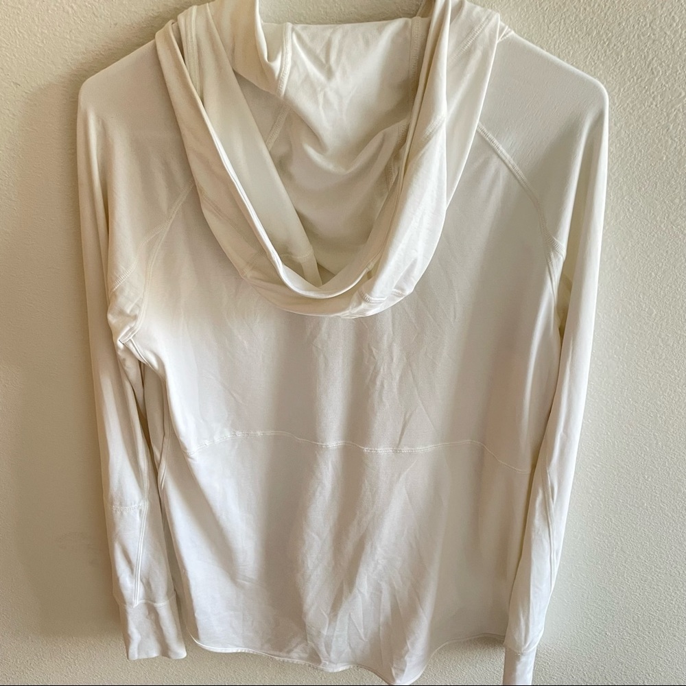 Athleta White Performance Zip-Up Jacket Hoodie Si… - image 5